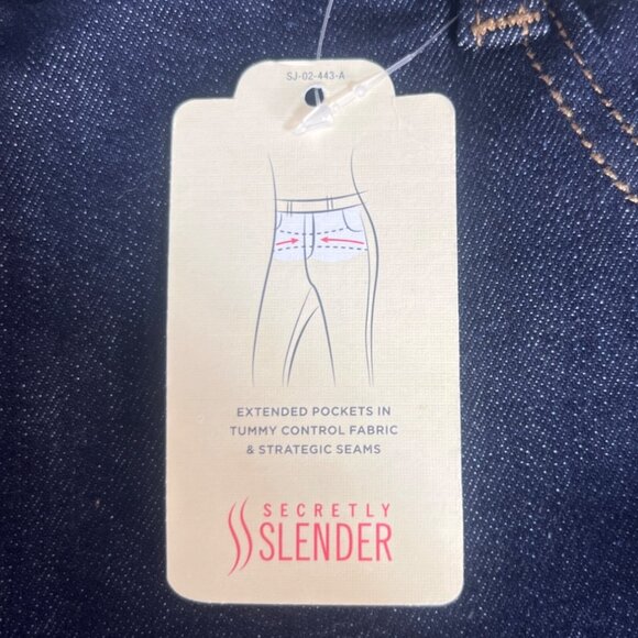 St Johns Bay Capri Jeans Womens 26W Dark Wash Mid Rise New - Picture 12 of 14